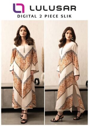 Lulusar Digital Printed 2pc Silk Set